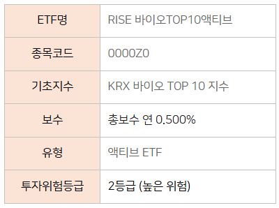 RISE 바이오TOP10 액티브 ETF